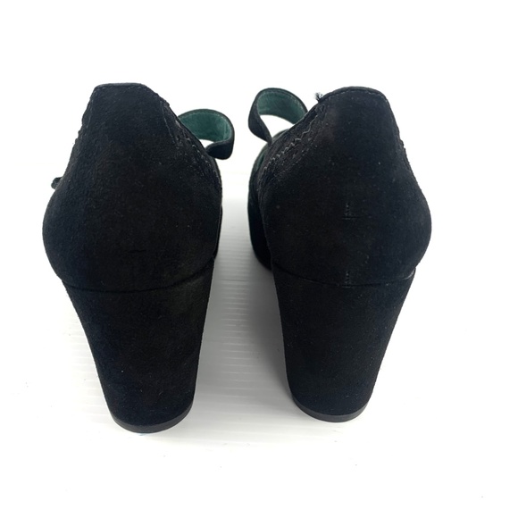 COULEUR POURPRE Suede Mary Jane Wedges - Picture 5 of 8